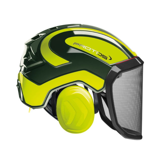 Protos Integral Forest Olive / Neon Yellow Helmet