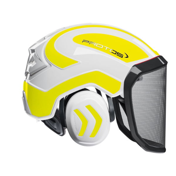 Protos Integral Forest White / Neon Yellow Helmet