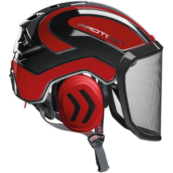 Protos Integral Arborist Black / Red Helmet